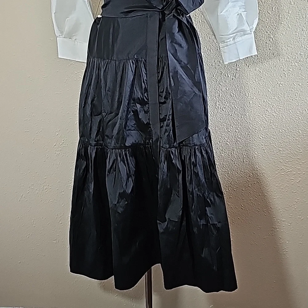 Rickie Freeman Fot Teri Jon Two Tone Bow Shirt Dress - Picture 5 of 11